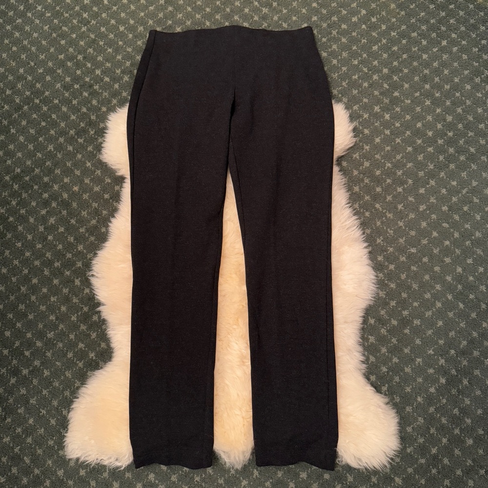 Eileen Fisher Dark Charcoal Gray Stretch Leggings